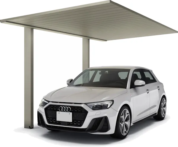 コンパクトカーポート　プレーンルーフC　44ー24型　H22　アルミ色 | YKK AP